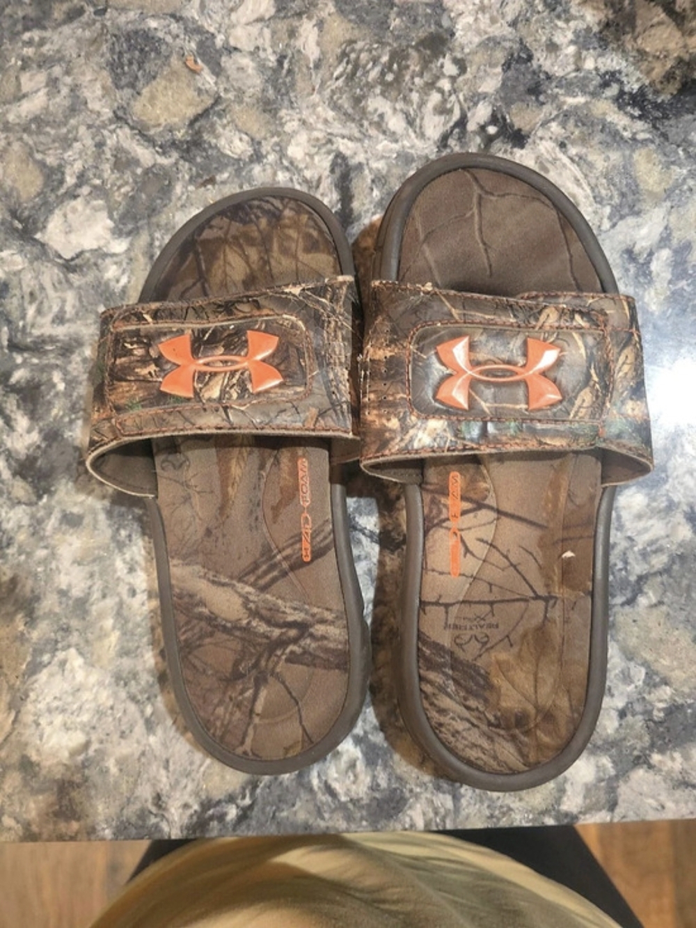 Under Armour Ignite Camo Slide Camo Slides Brown US 13